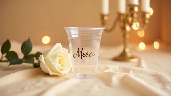 Offrez un gobelet en plastique personnalisé à vos invités mémorables
